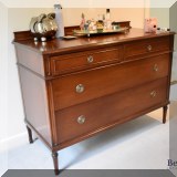 F31. Paine Furniture vintage 4-drawer dresser. 37”h x 49”w x 23”d 
